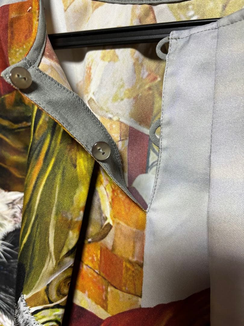 &ellecy アンドエルシー　ネコ　オペラ　シャツ　猫　柄