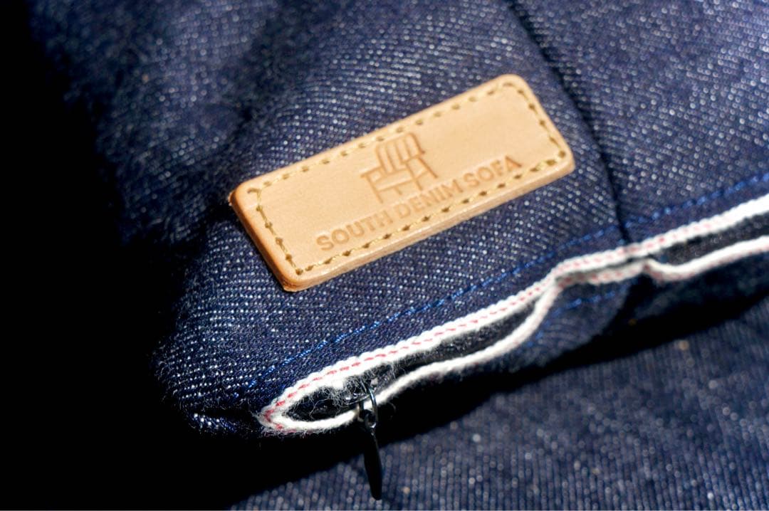 【カリモク60】【クッション付】Kチェア 2シーター 岡山産セルビッチデニム