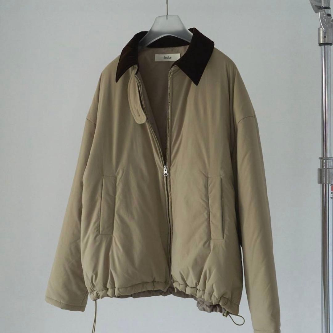 anuke アンヌーク ブルゾン Velour Collar Blouzon