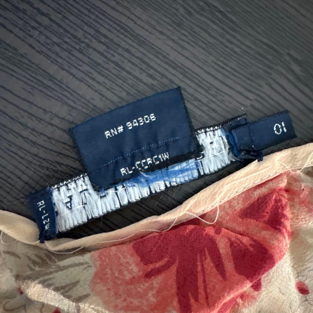 ⭐︎190 RALPH LAUREN ラルフローレン シルク ドレス 総柄 花