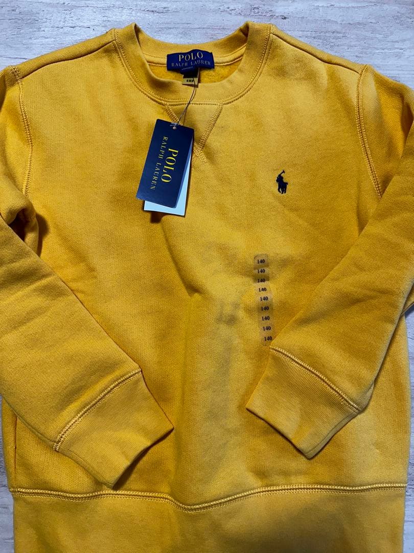 [新品　タグ付き]ラルフローレン イエロートレーナー S　裏起毛 140