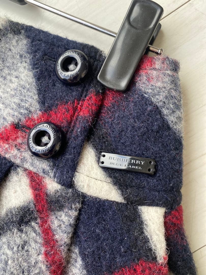 バーバリーブルーレーベル チェック台形スカート 38