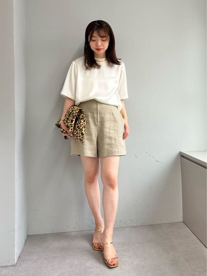 【美品】Whim Gazette リネンハイウエストショートパンツ