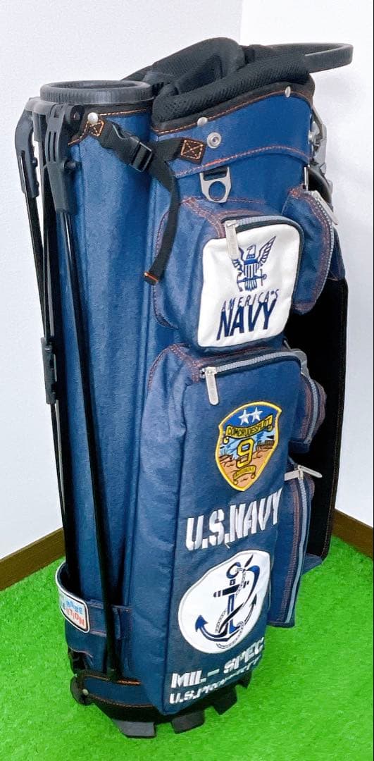 美品　アーミーベースコレクション　デニム　スタンドキャディバック　アイアンカバー