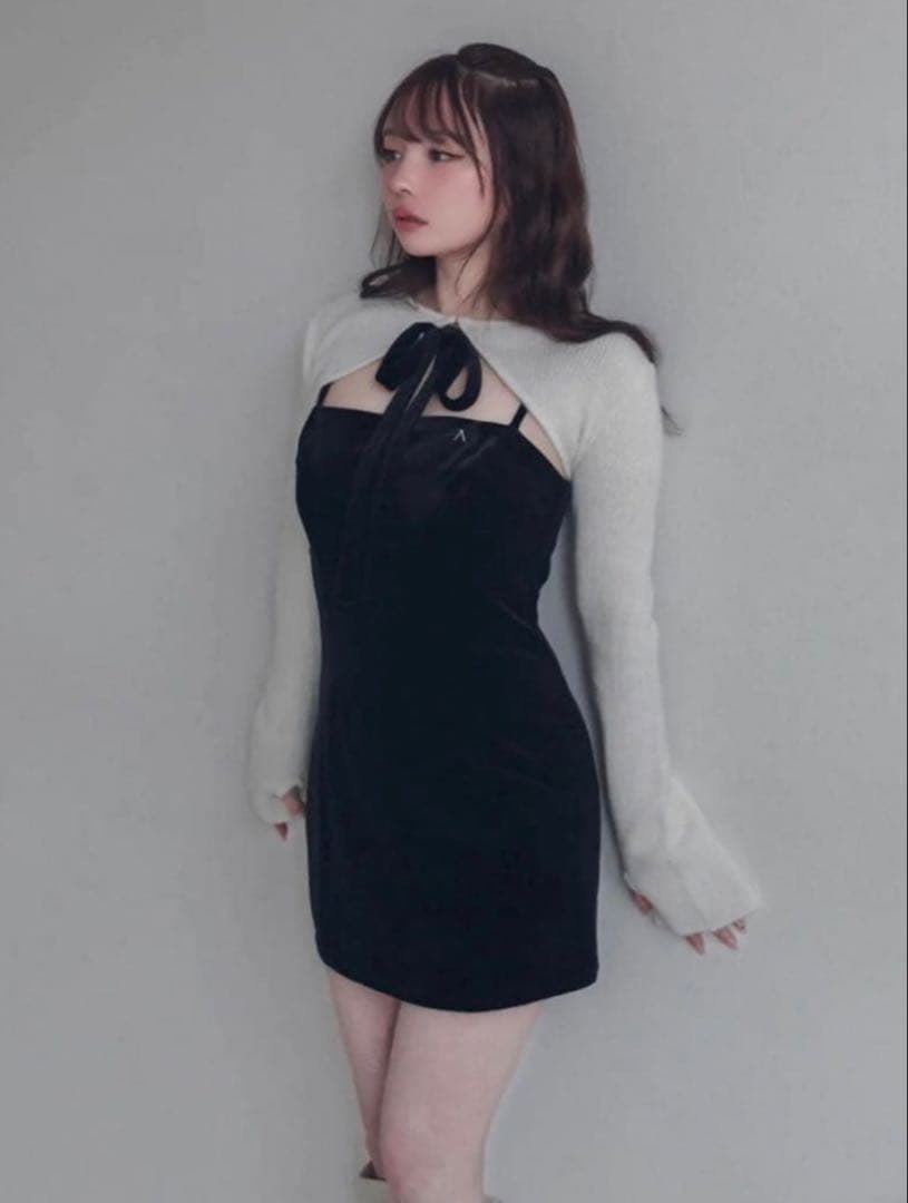 トップス andmary anita ribbon mini dress