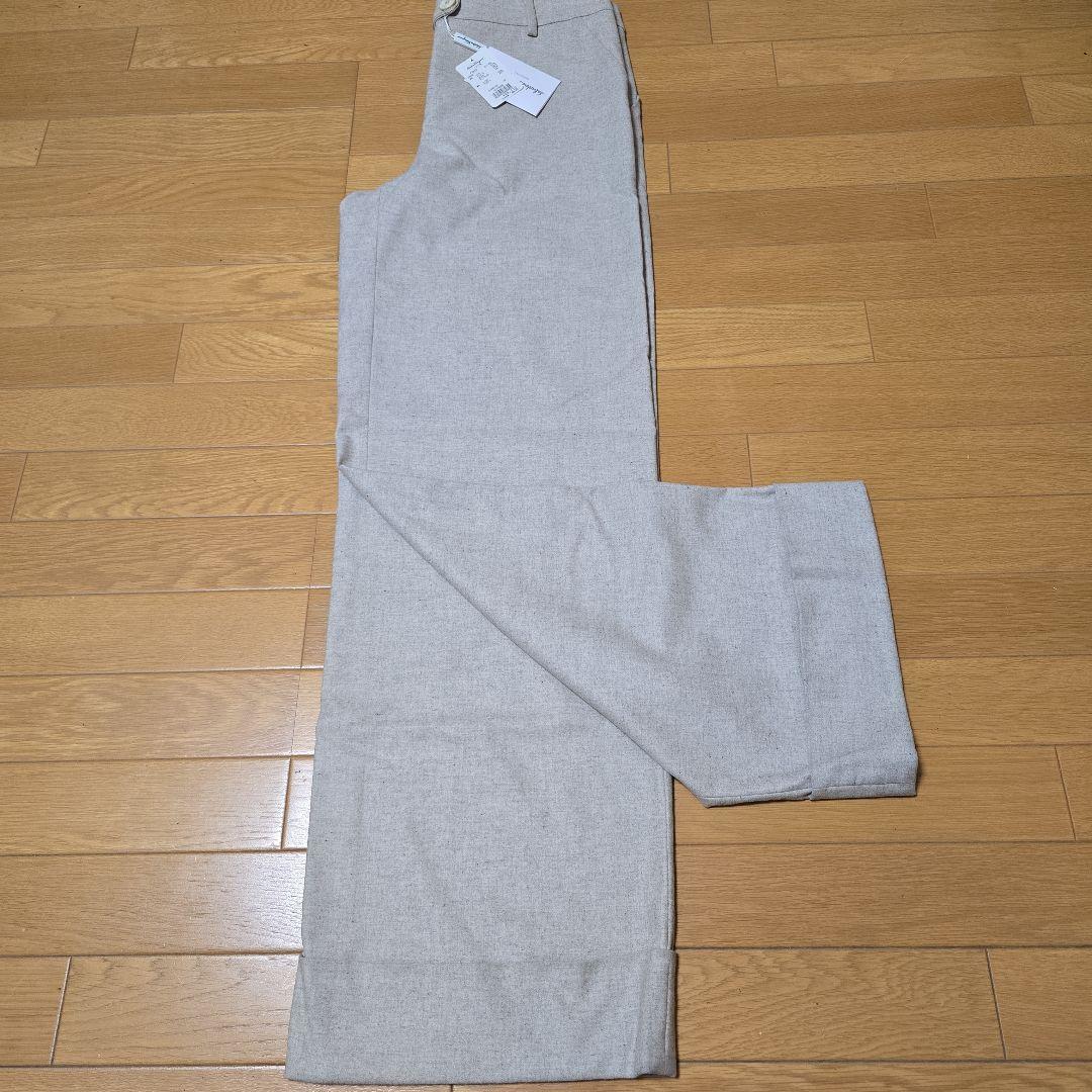 【未使用】★週末割引★Ferragamoカシミヤ入りワイドパンツ 46