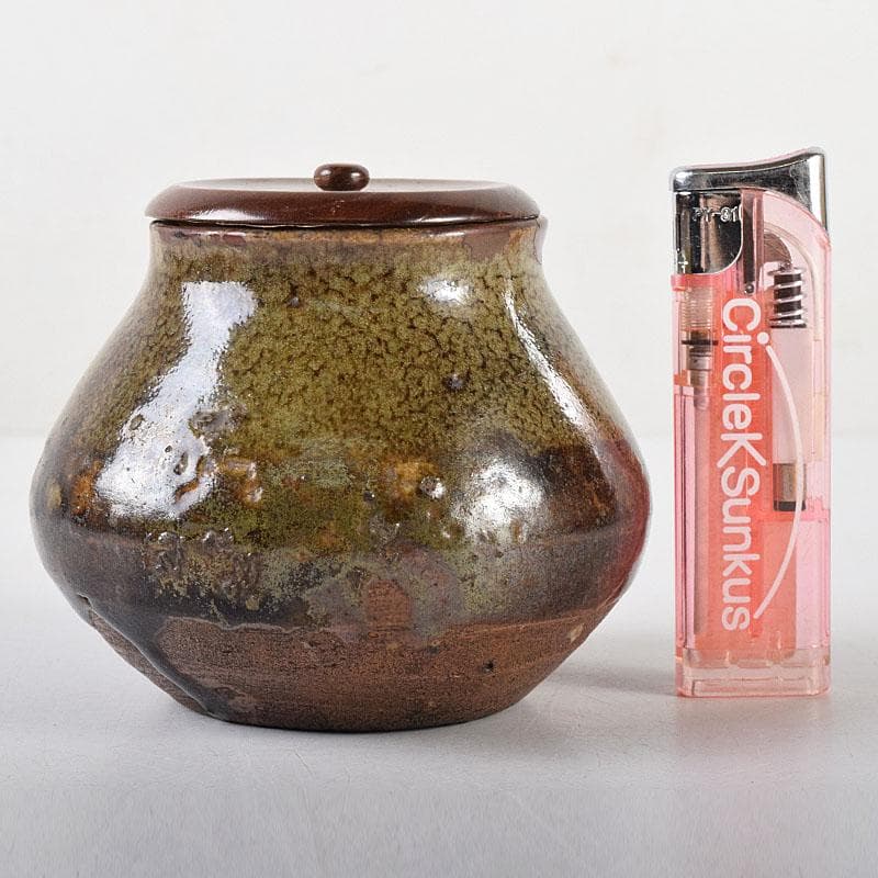 茶道具　瀬戸焼　茶入　仕覆・時代箱付　M　R8633