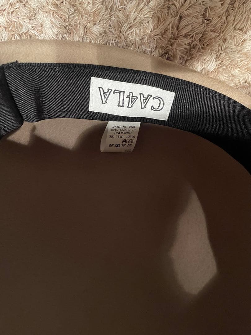 新品未使用CA4LA ベージュ ウール キャスケット