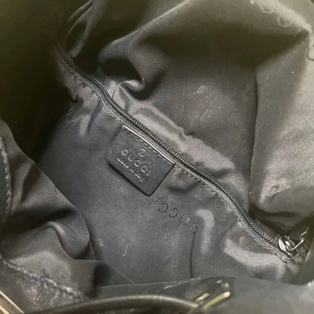 GUCCI ブラックレザー ハンドバッグ001-4046-2705SN