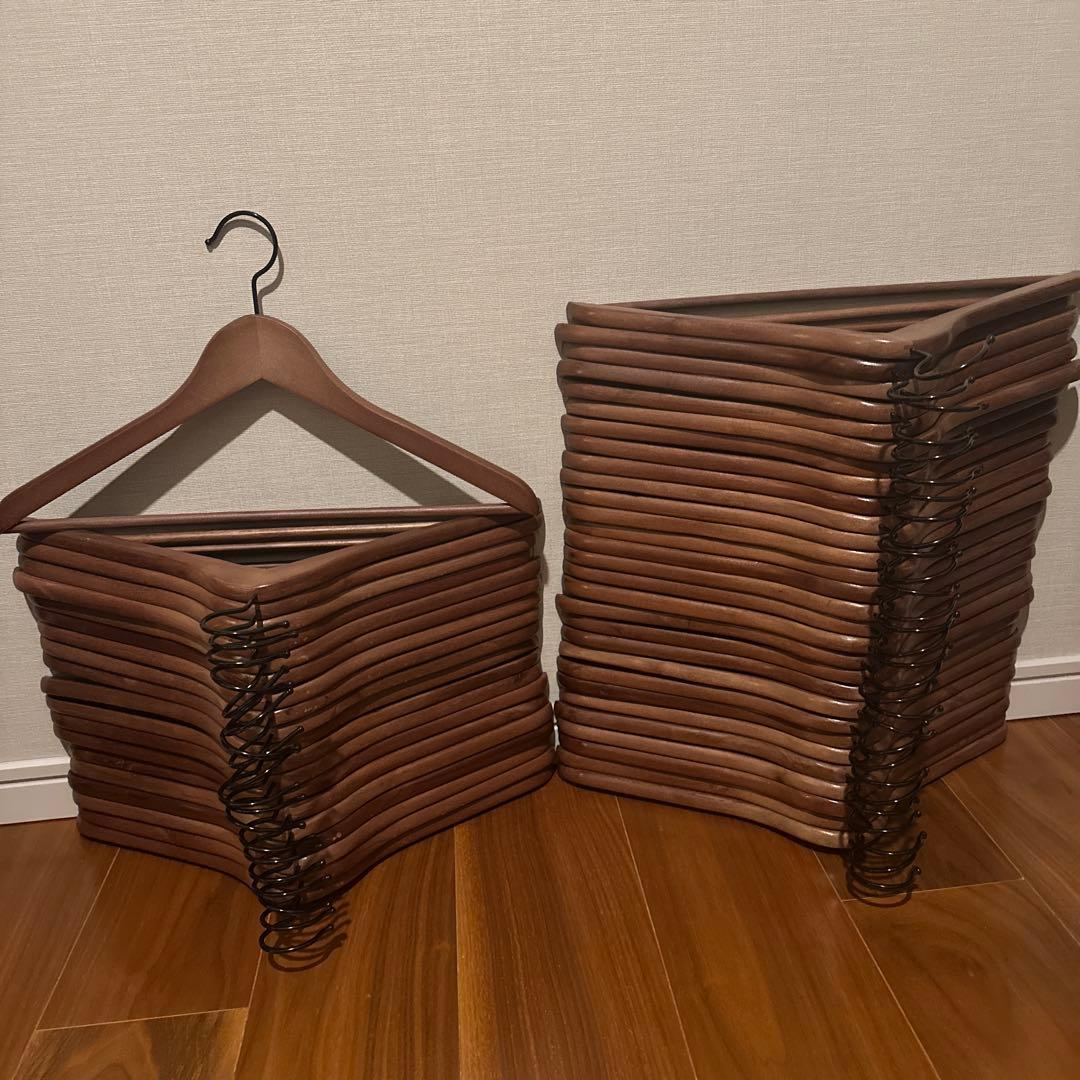 ◆ IKEA 木製 ハンガー BUMERANG 49本 ダークブラウン ◆