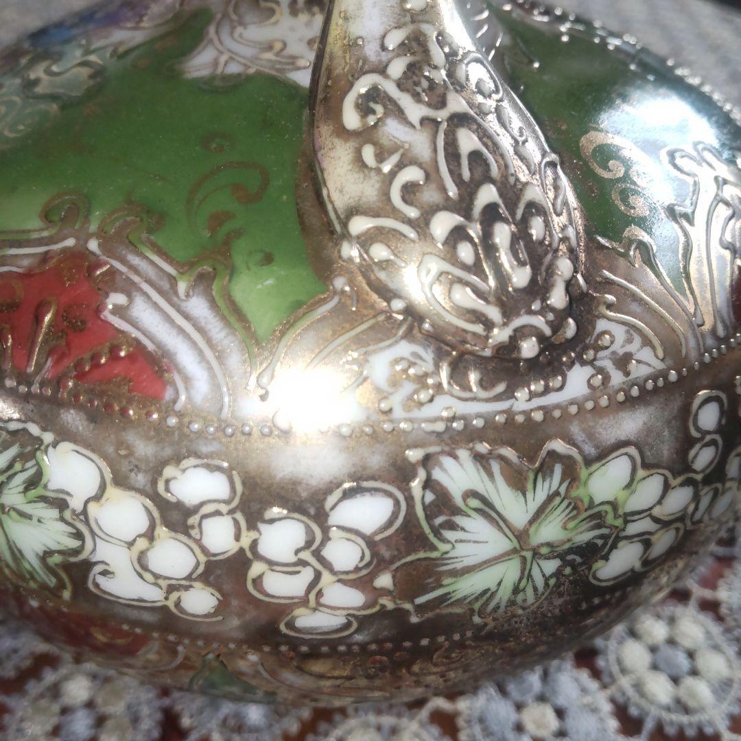 宮*浩様 アンティーク オールドニッポン アールヌーボー様式 薔薇紋 金盛り 花