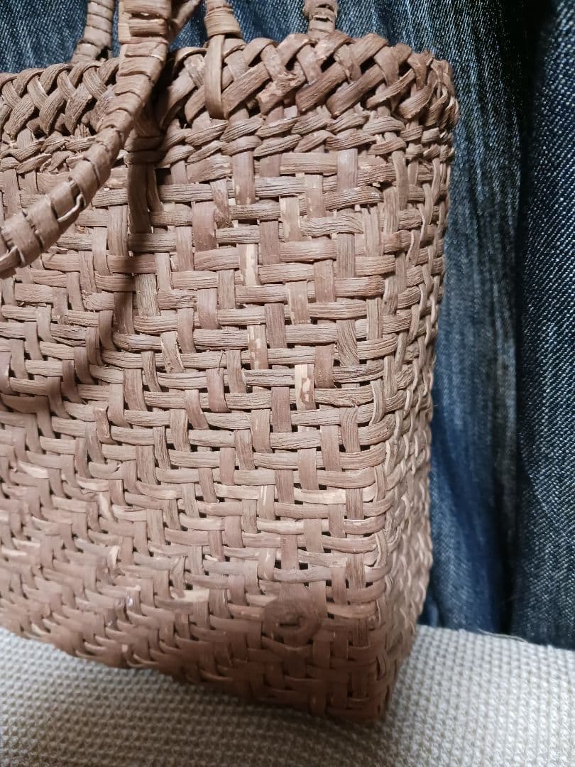 【未使用】山葡萄かごバック　国産