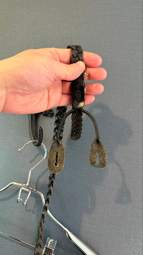 ラルフローレン　レザーサスペンダー　英国製