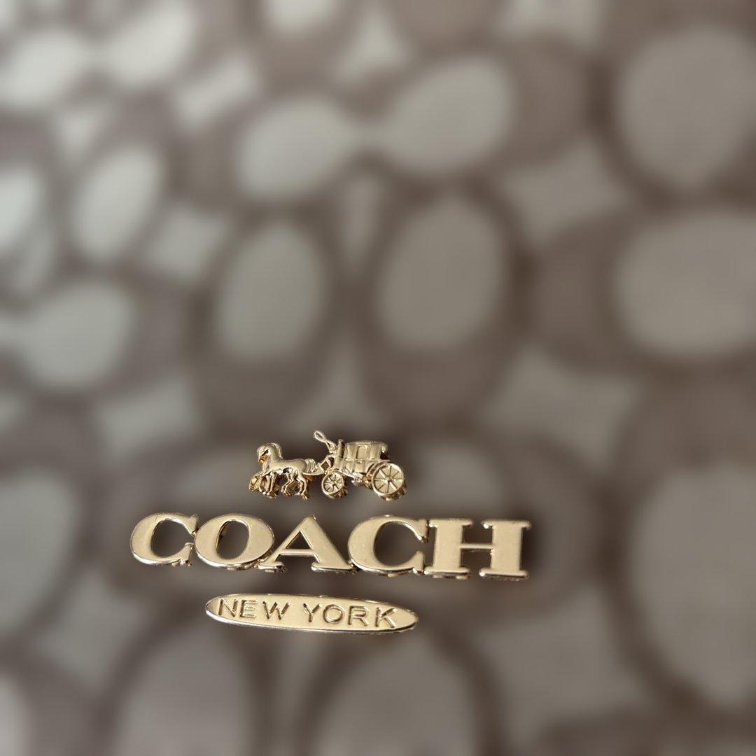[値下][美品]COACHシグネチャーシーcスモールバッグ2way