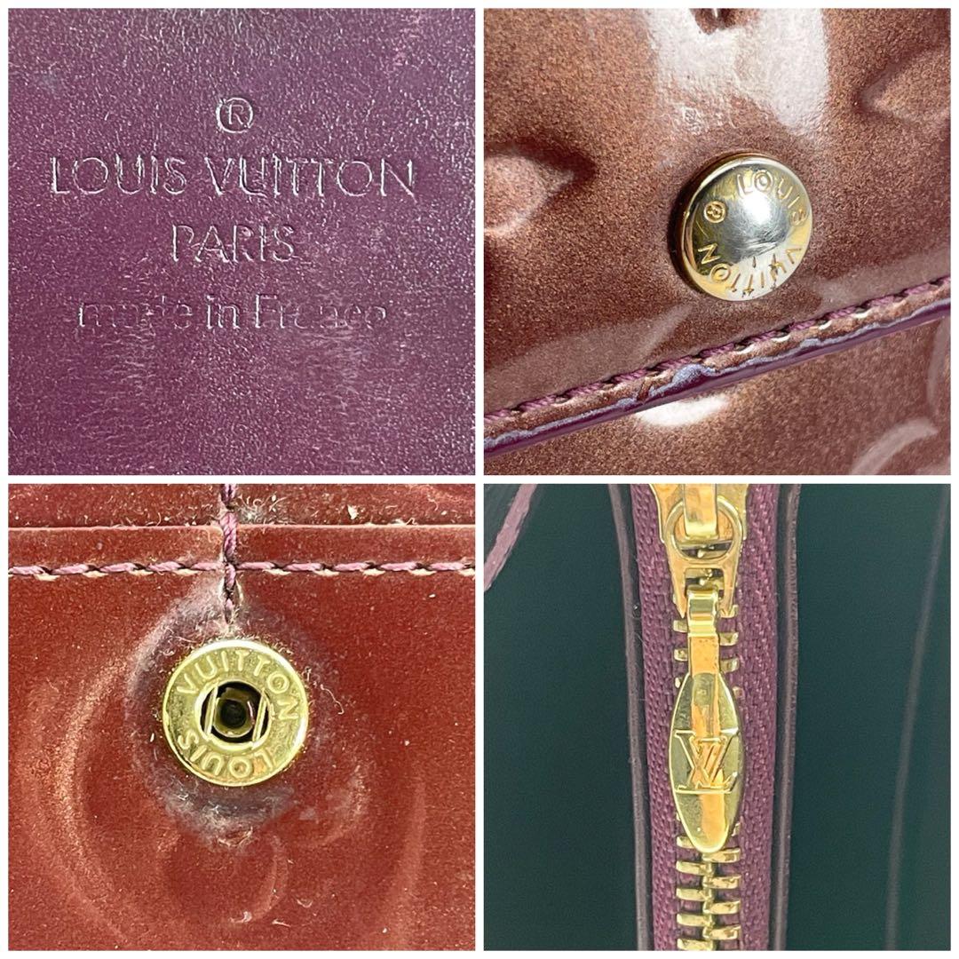 ルイヴィトン　ポルトフォイユ　サラ　ヴェルニ　モノグラム　パープル　長財布