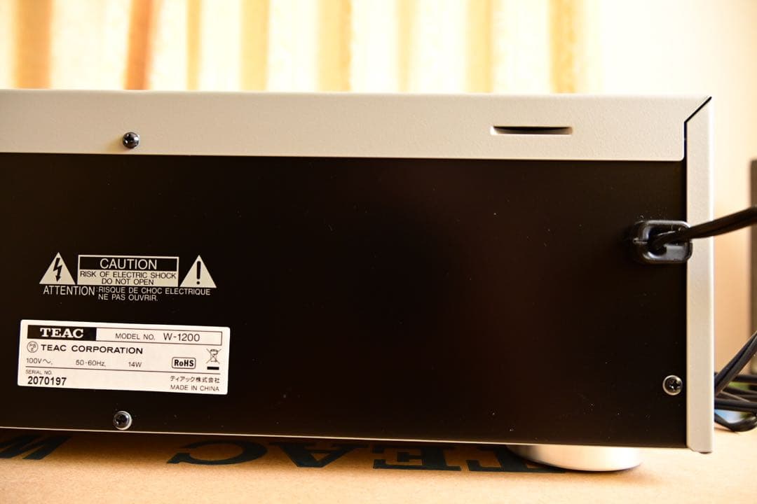 【極美品】TEAC W-1200 取説・リモコン・元箱・オーディオケーブル付