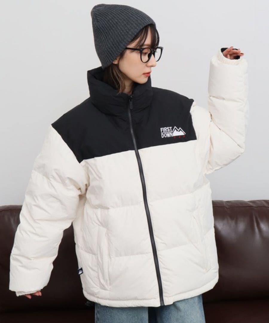最安値 FIRSTDOWN バブルダウンジャケット マイクロフト リバーシブル