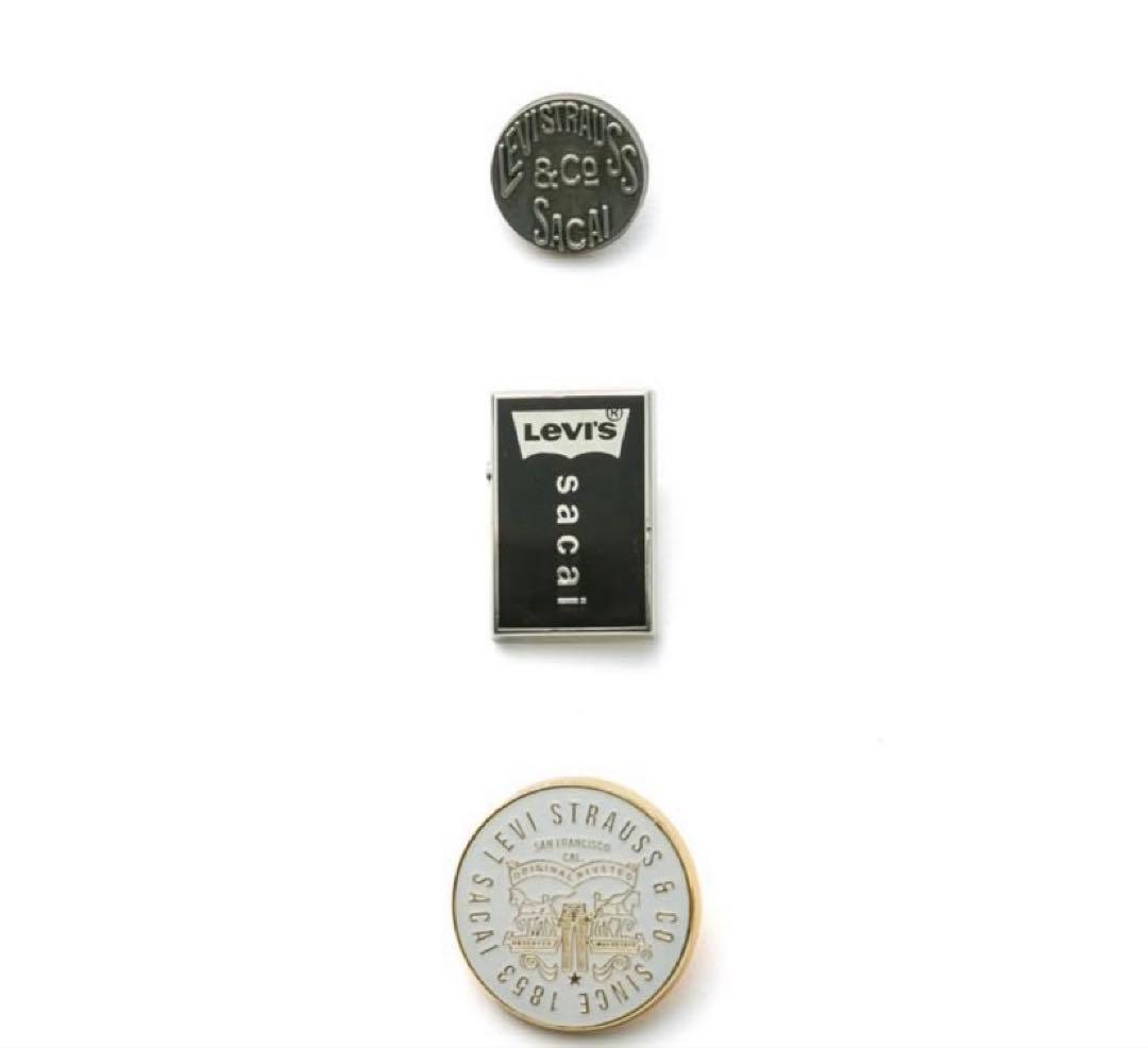 週末セール【sacai x levi's】サカイ　リーバイス　ピンズ　シルバー