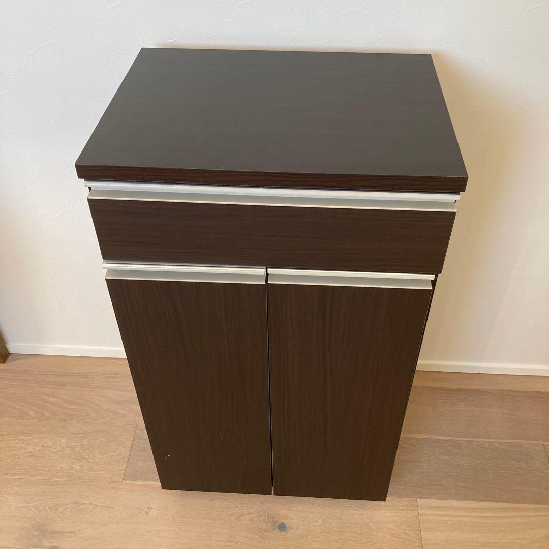 【値下げ/送料無料】ニトリ ゴミ箱 分別ペールカウンター ダークブラウン