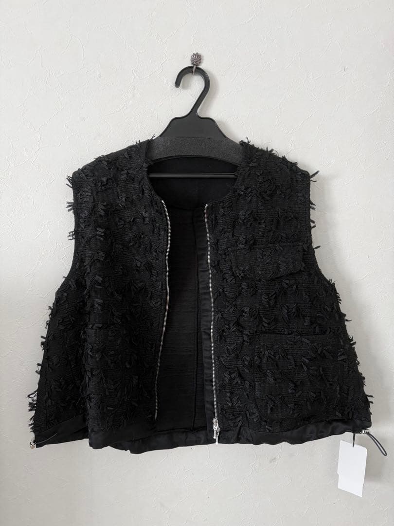 新品！Vin ジャガードダブルジップジレ ブラック　ヤマダヤ　スコットクラブ