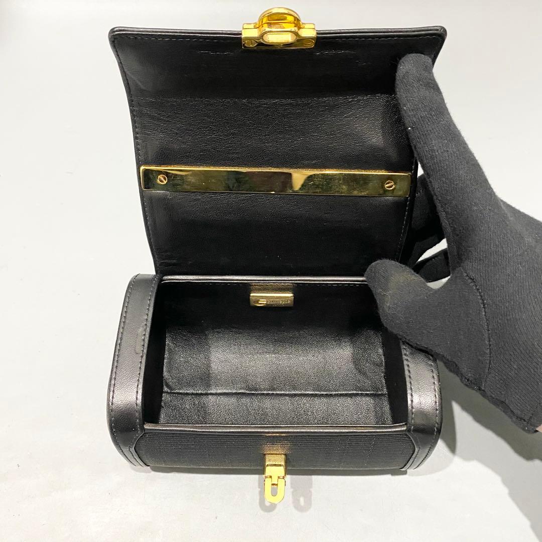 極美品 comtess コンテス ホースヘアー ミニバニティバッグ