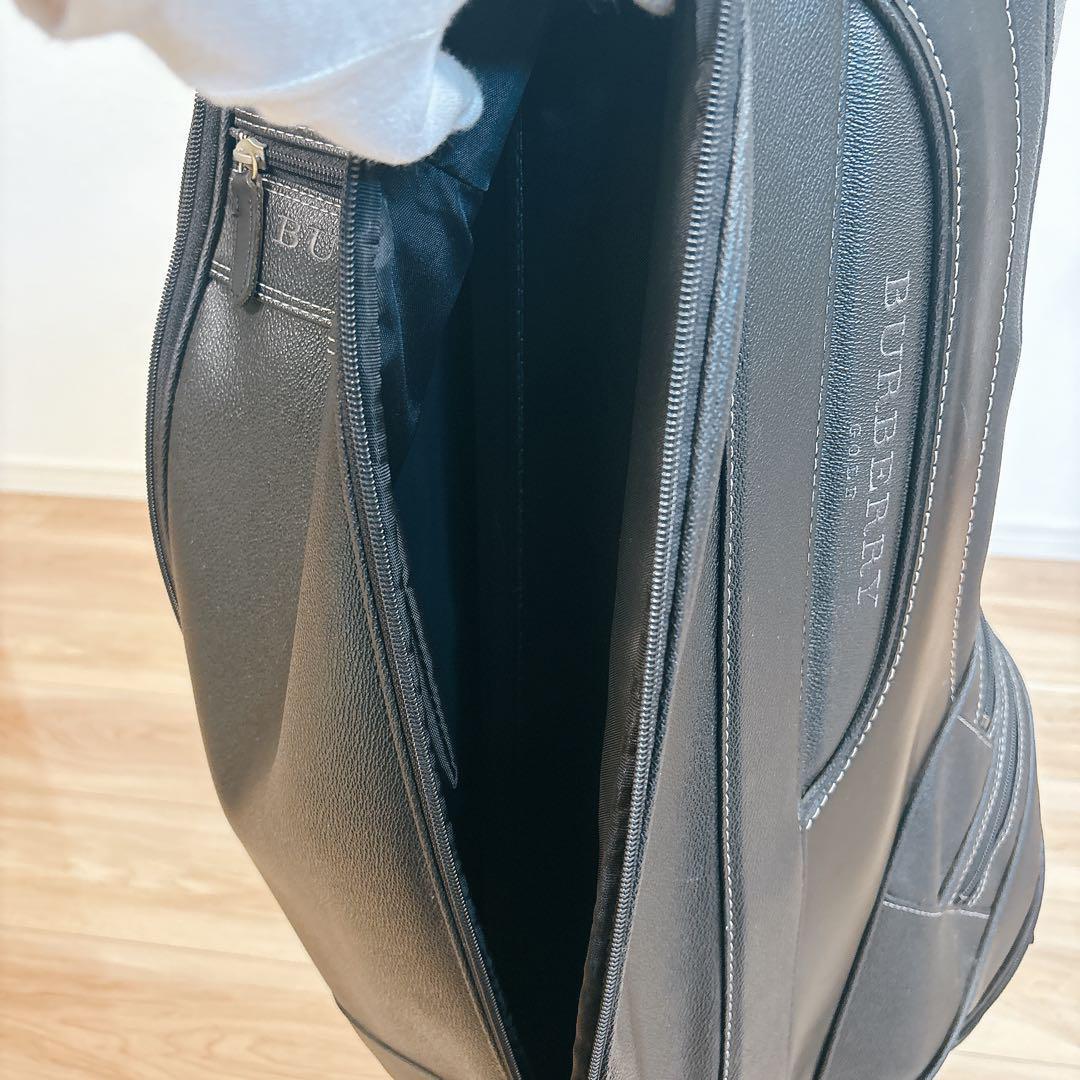 ✨送料無料✨ バーバリー ゴルフ キャディバッグ ゴルフバッグ レザー ブラック