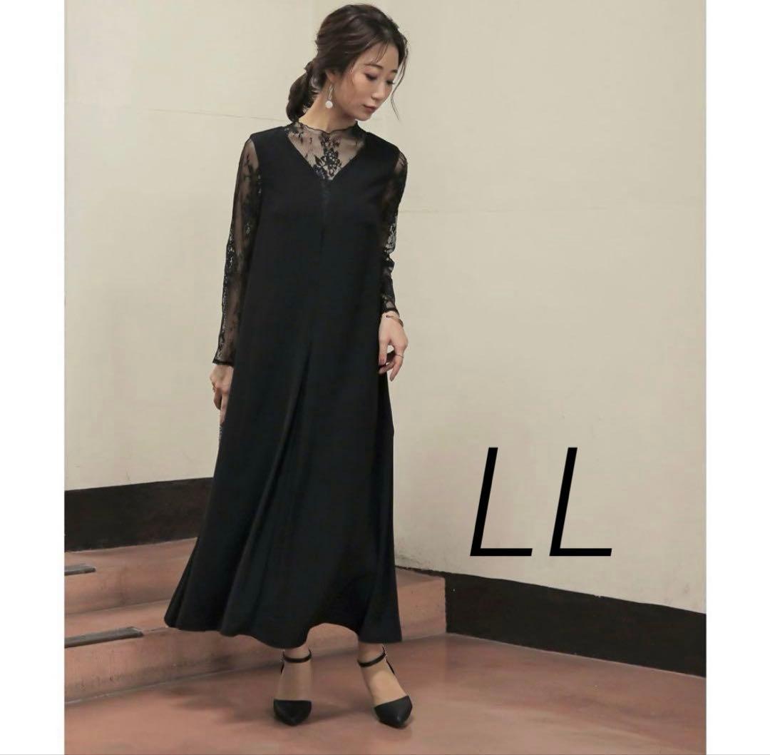 エピック デイEPIC DAY 【美品】レースAラインロングドレス LL