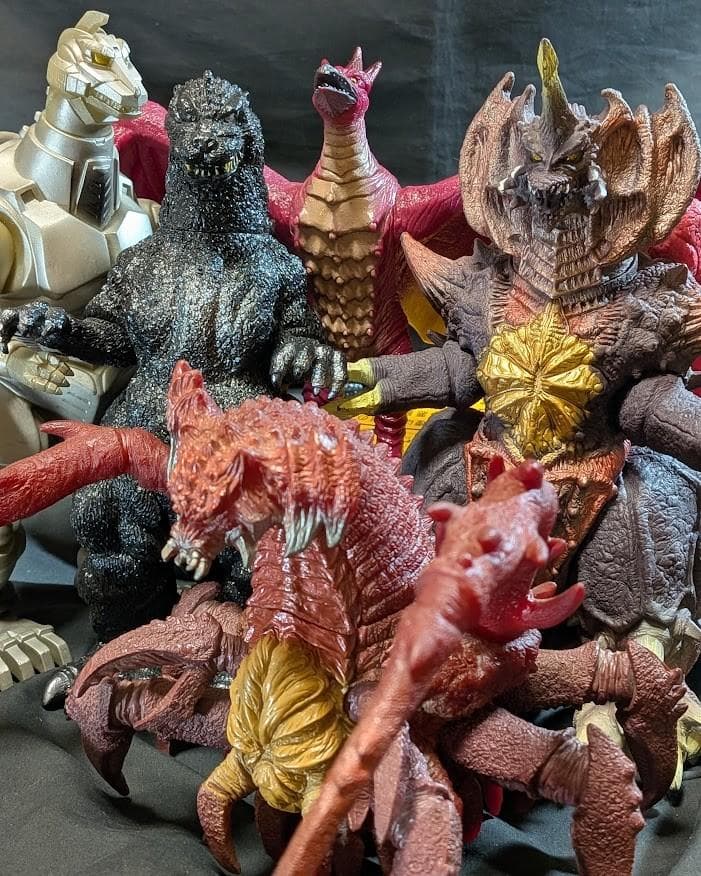 平成ＶＳシリーズ　ゴジラ・メカゴジラ・デストロイア他（バンダイ）ソフビ５体セット