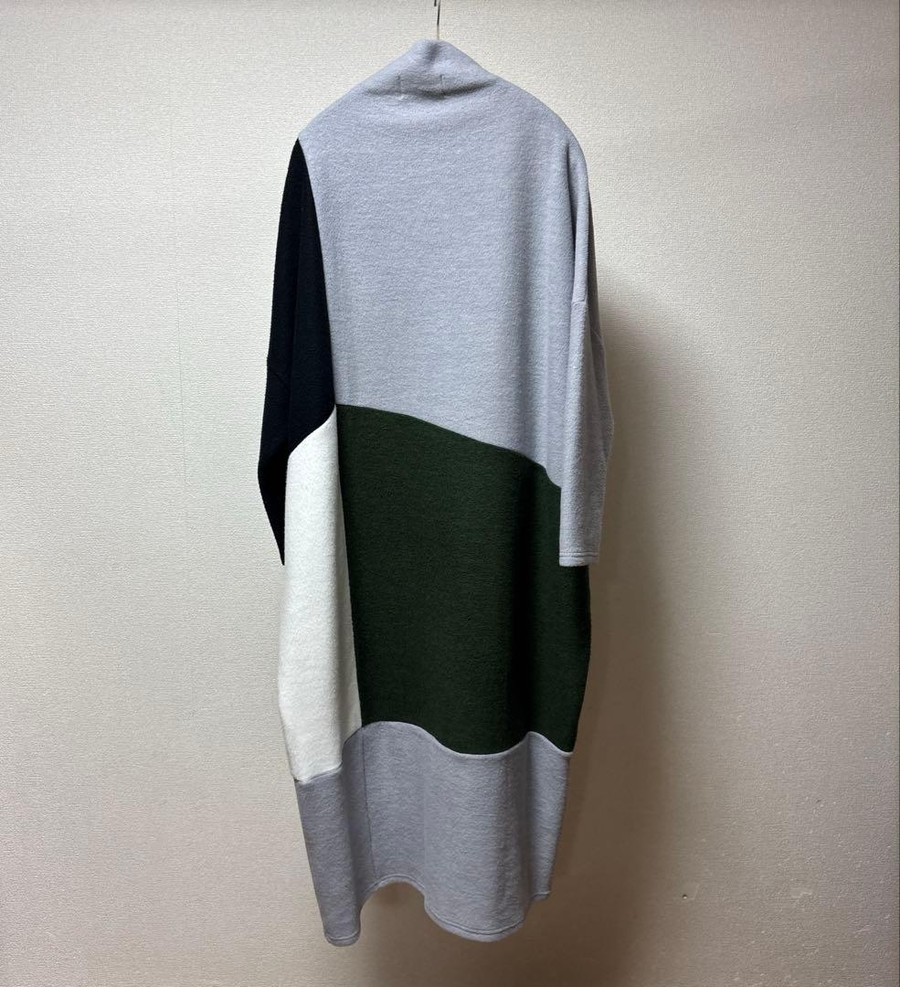 ☆にゃんこちゃん☆ワンピ 長袖 レディース 起毛 切り替えロングワンピース