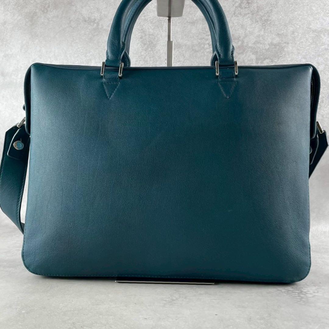 希少✨美品✨モンブラン ビジネスバッグ 2way スフマートコレクション青緑系