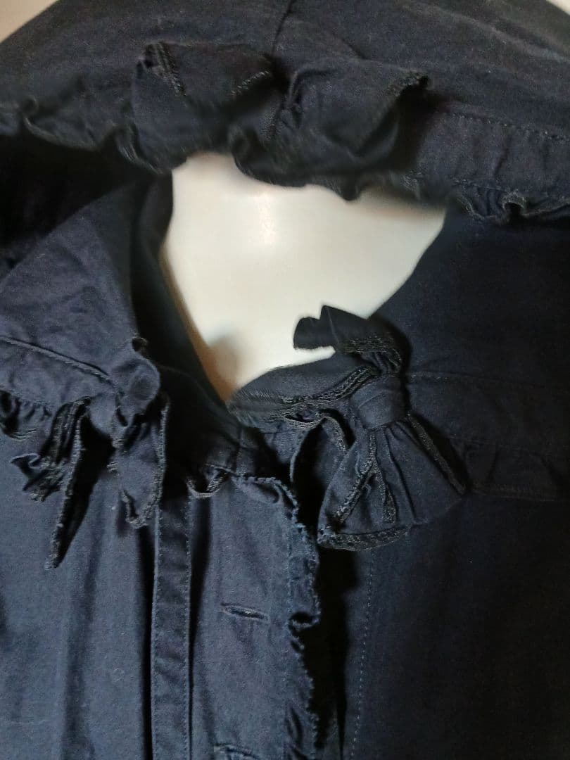 専用です。ピンクハウスフード付きブラック長袖ロングシャツ