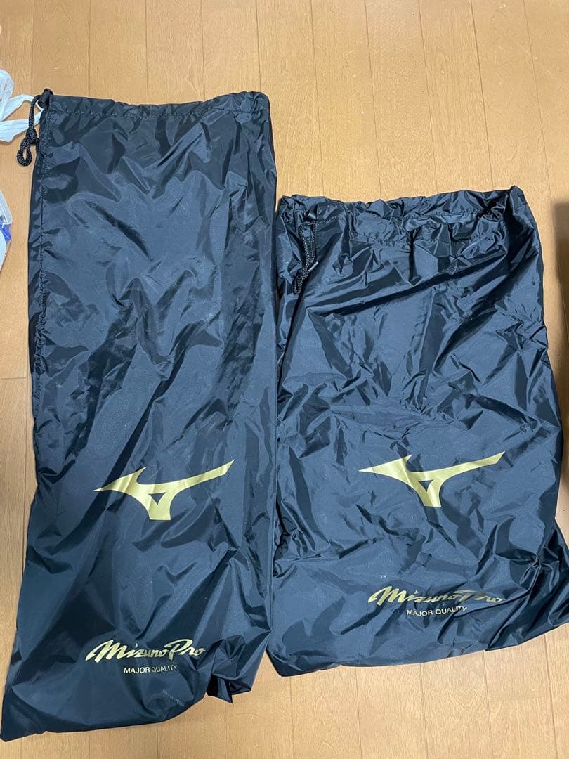ミズノ プロキャッチャー防具一式軟式用ネイビー/ホワイト バッグ付き