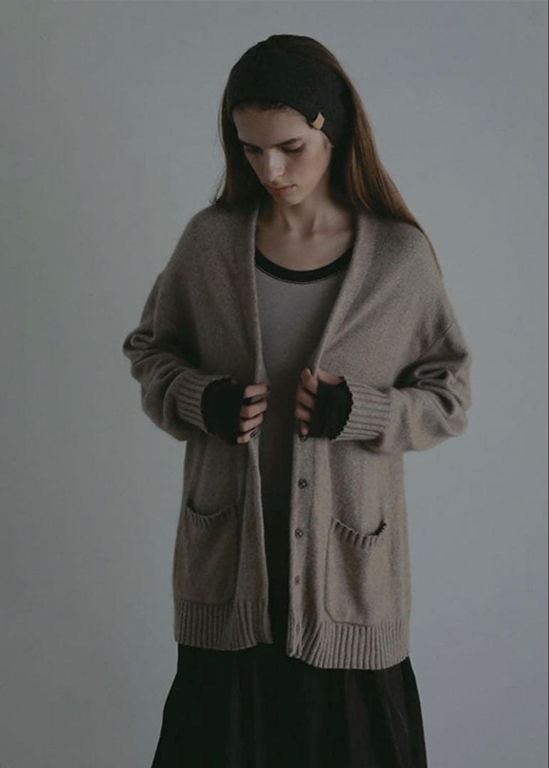 完売！新品未使用エトレトウキョウ　ウールカシミヤニットターバンブラウン