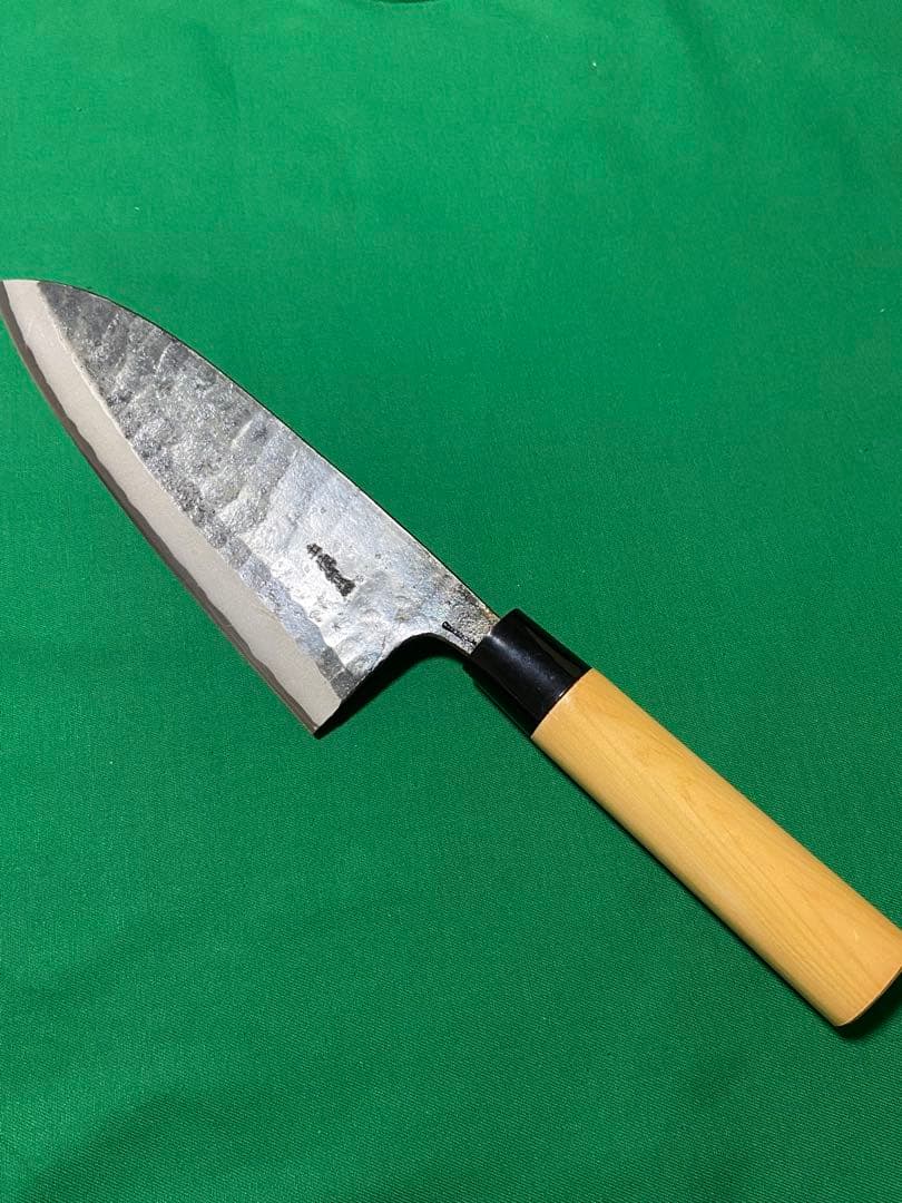土佐打刃物　黒打両刃出刃包丁　青ニ鋼　7寸
