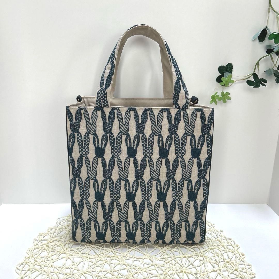 《感謝価格》ミナペルホネン　縦長スクエアトート　ハンドメイド