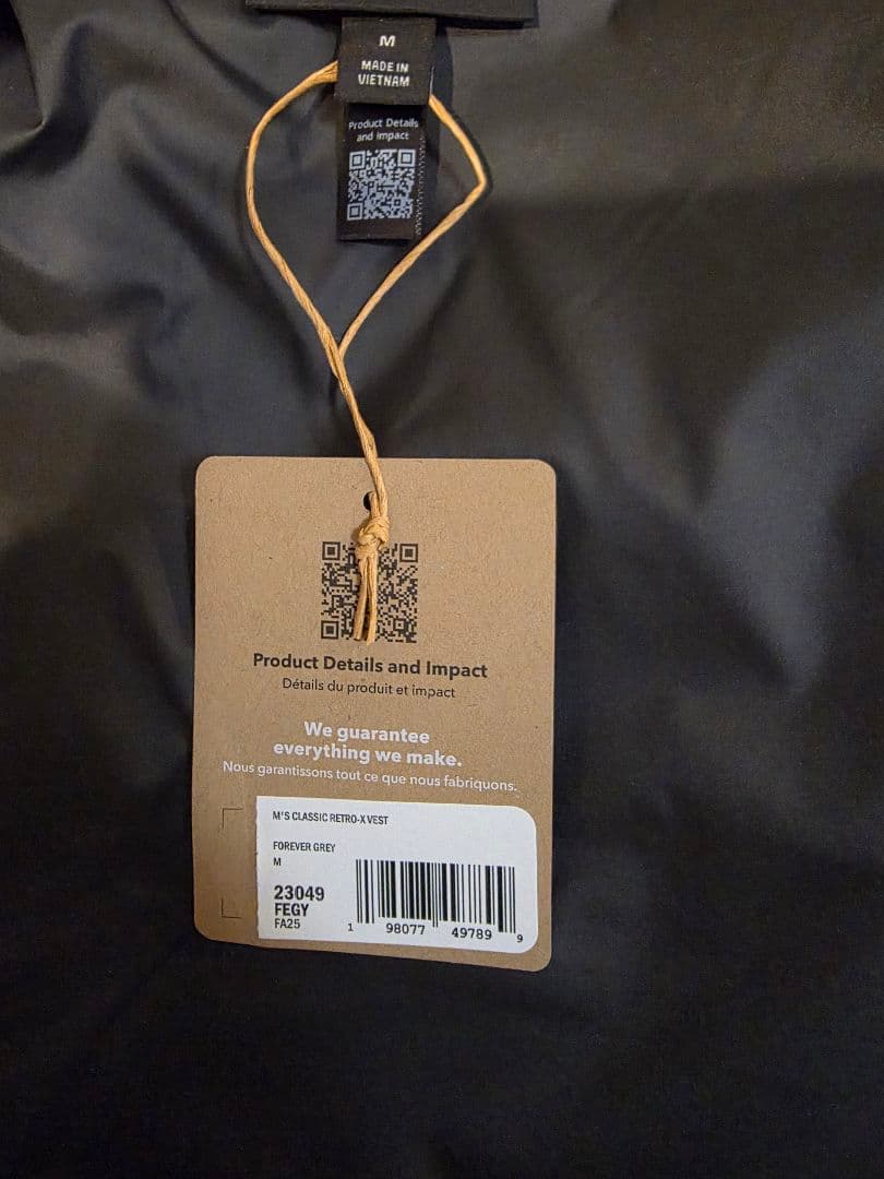 patagonia クラシック レトロX ベスト グレー M