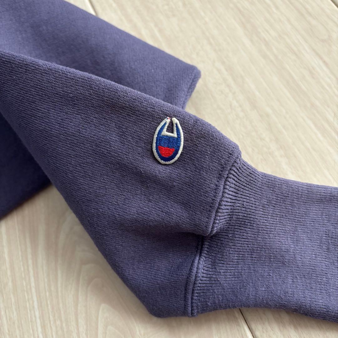 刺繍タグ90's リバースウィーブ　目ありUSA製　ラベンダー　パープル　L