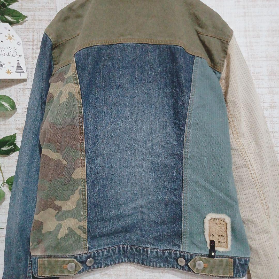 【株式会社アルベロベロ】ジャケット　デニム　日本製　綿100%　Gジャン　総柄