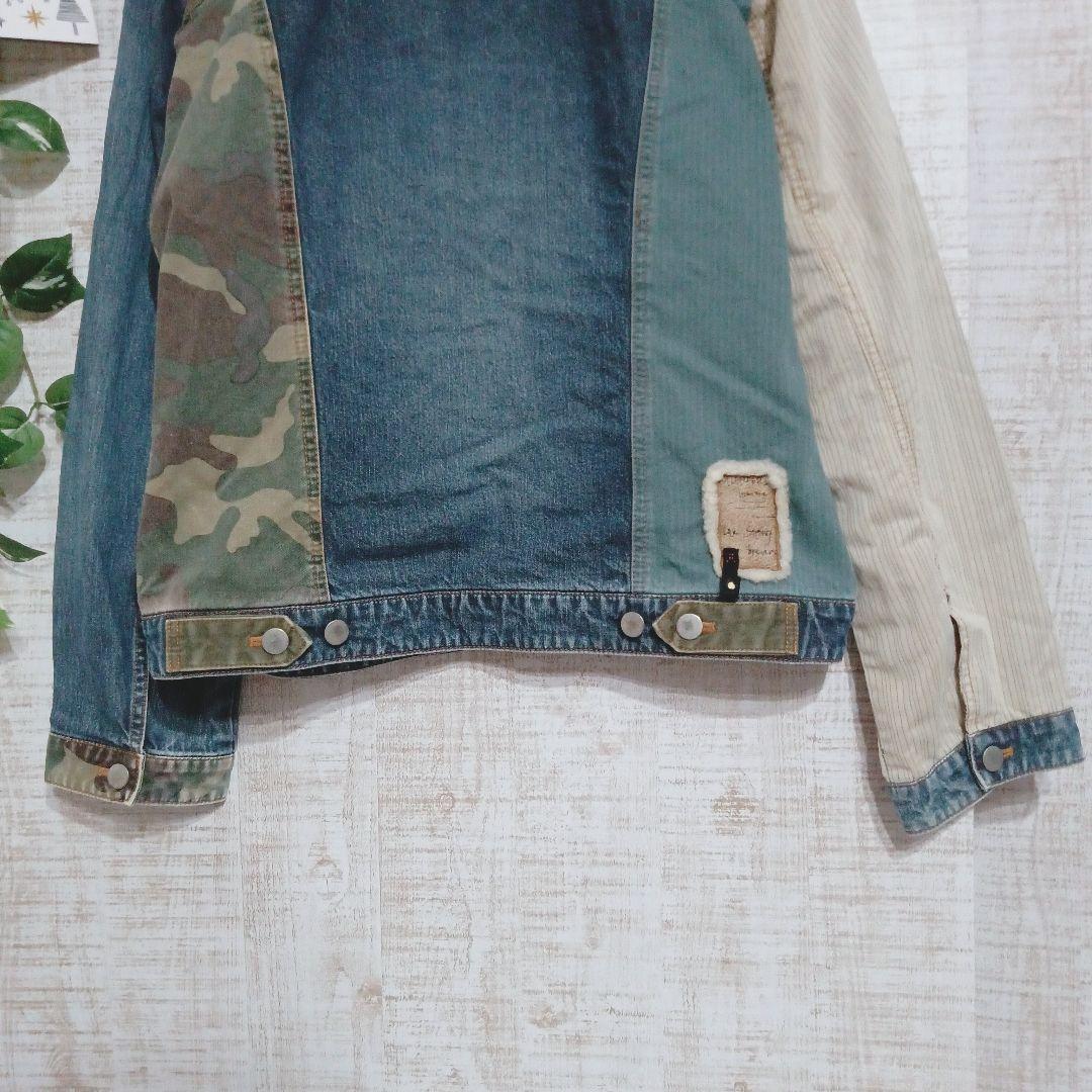 【株式会社アルベロベロ】ジャケット　デニム　日本製　綿100%　Gジャン　総柄