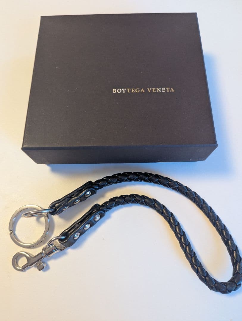 Bottega Veneta ブラックレザー ウォレットチェーン