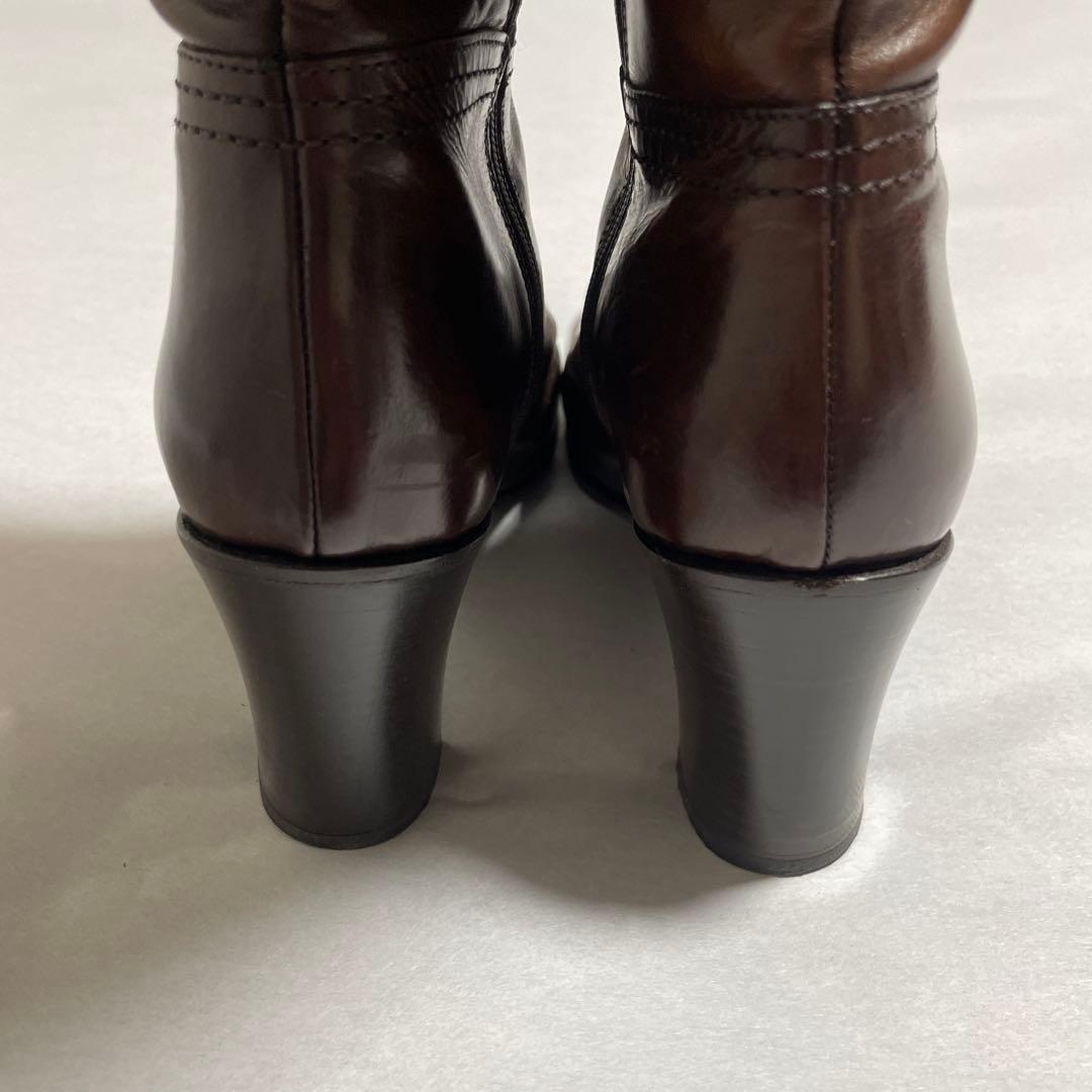 FRANCOMARTINI ロングブーツ　本革　ブラウン　イタリア製　22〜23