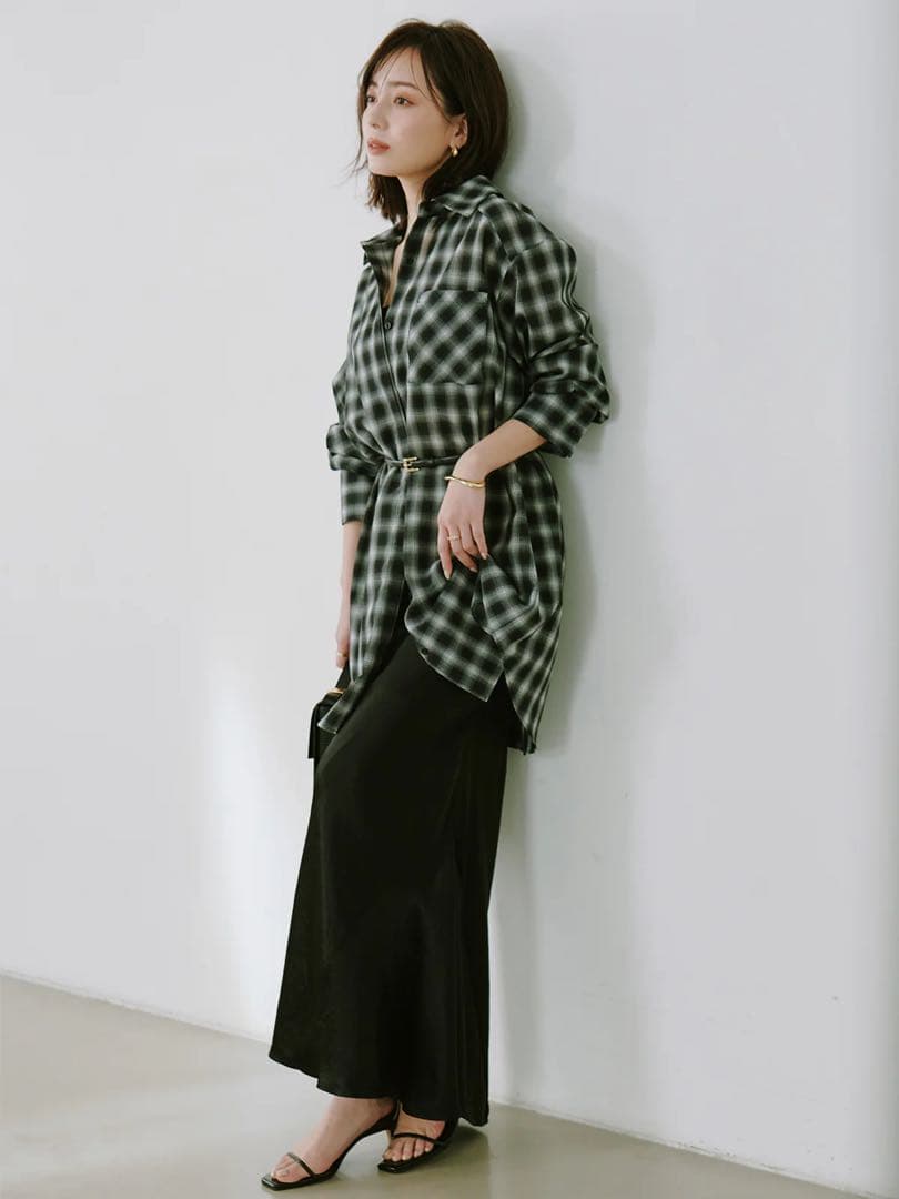 新品 anuans アニュアンス　マルチウェイオーバーシャツ チェック