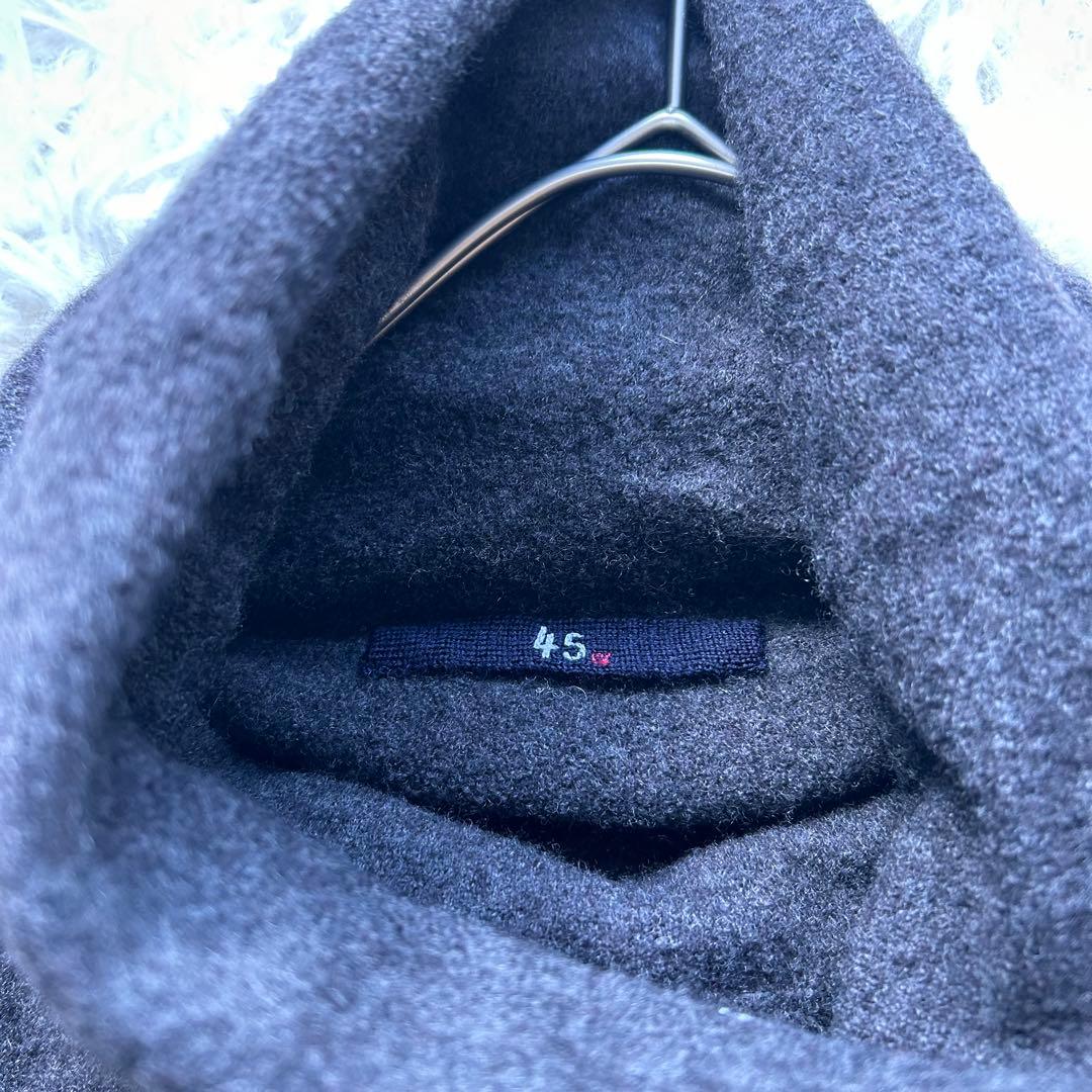 美品　45rpm45R フロートウール 縮絨 タートル ニットロングワンピース