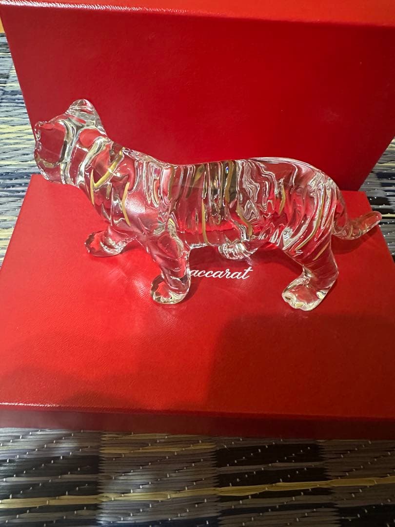 Baccarat クリスタル製 虎の置物