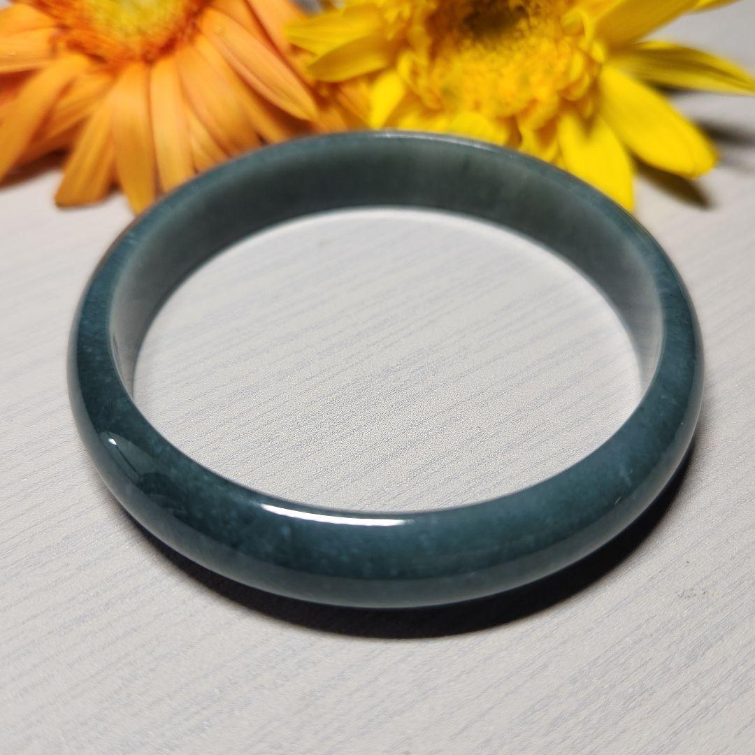 希少！【新品】天然グアテマラ産 青翡翠 バングル ★ お守り