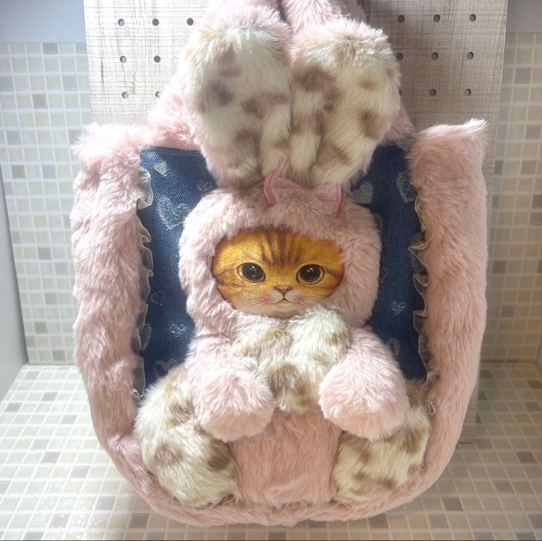 K*8様 コヤンイサムチョン★ふわふわトートバッグ　ピンクうさぎちゃん着ぐるみ