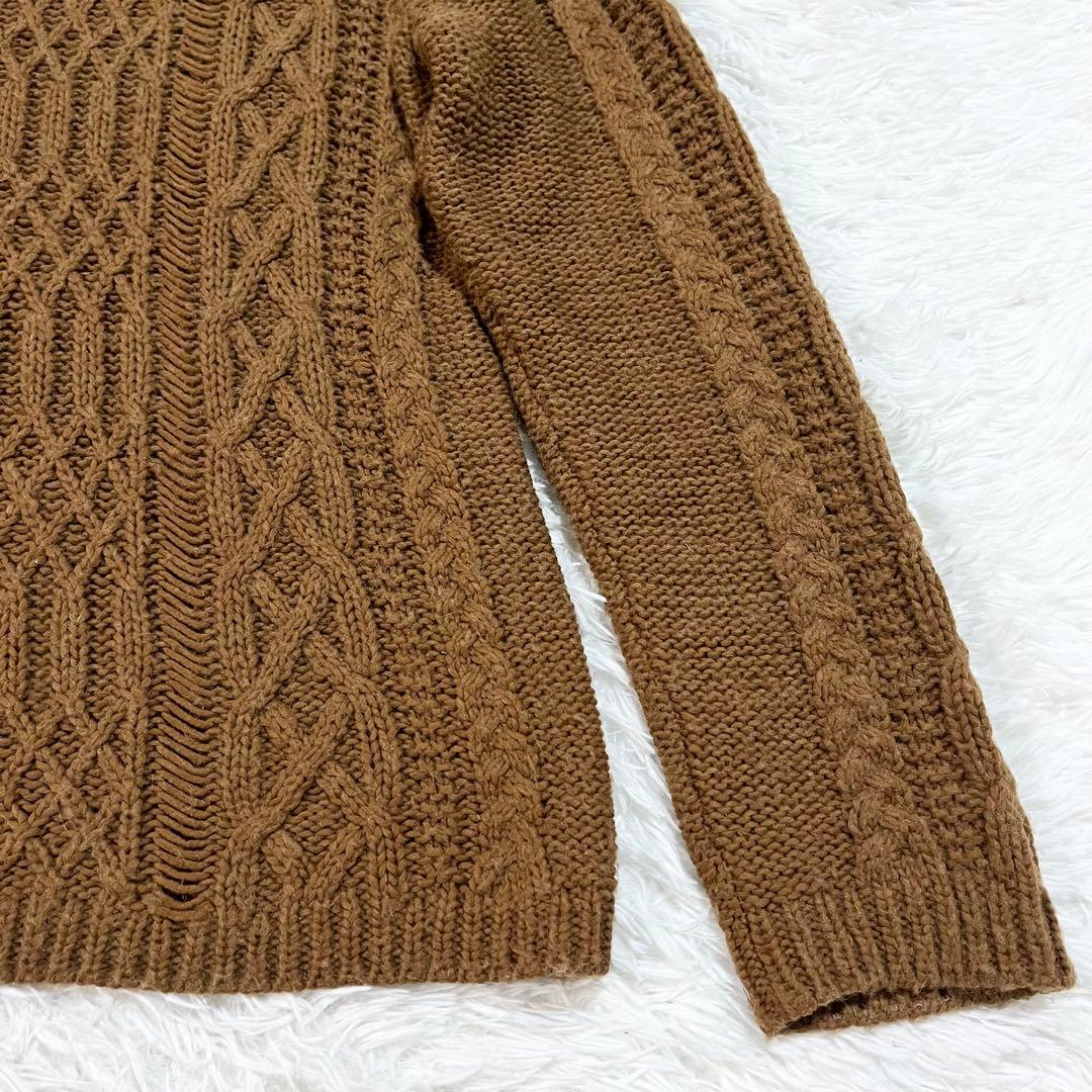 Maison Margiela ケーブルニットセーター　アルパカ　ブラウン