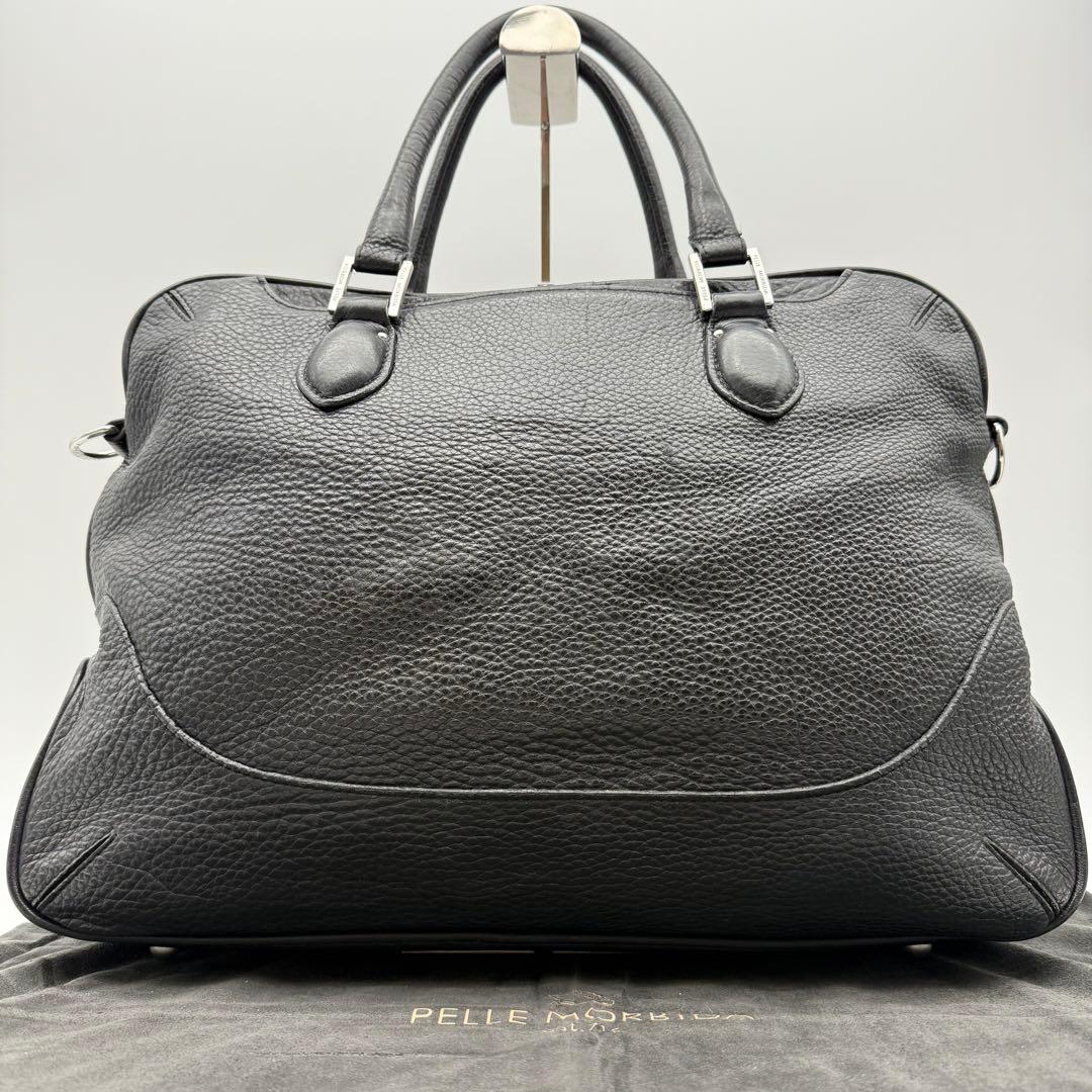 専用 ペッレモルビダ シュリンクレザー ビジネスバッグ ブラック A4 PC