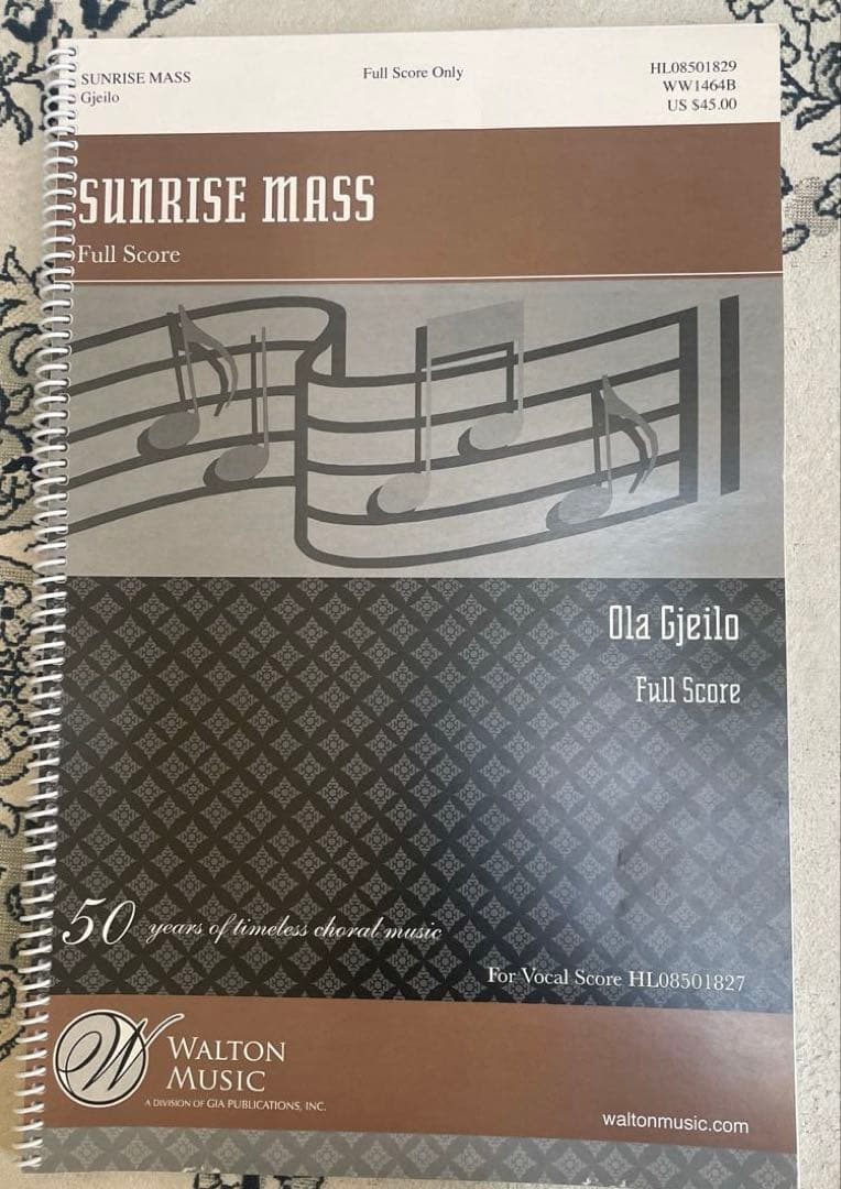 イェイロ〈サンライズ・ミサ〉フルスコア・パート譜セット