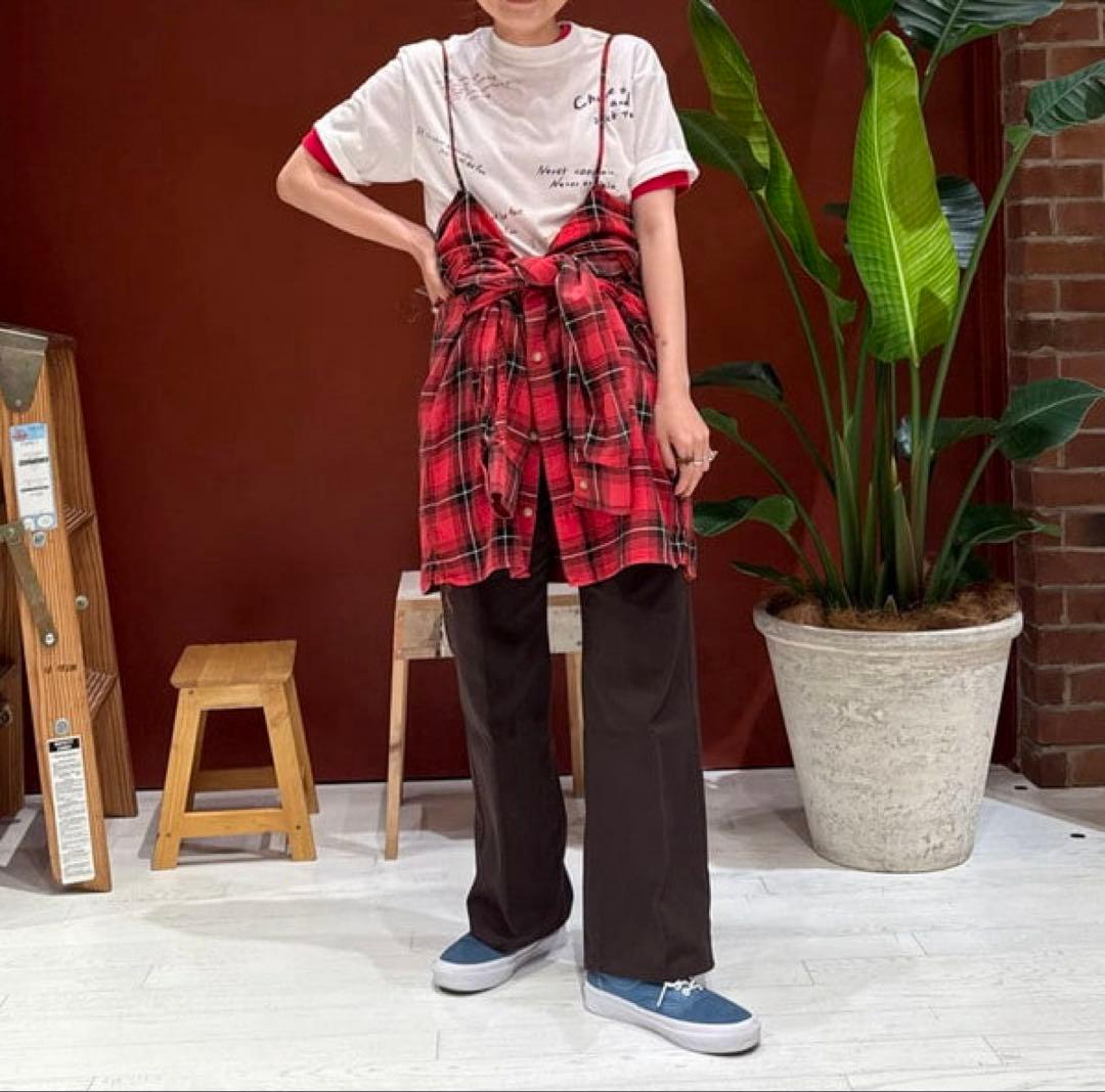 BEAMS BOY maturely / レーヨン ブリーチ チェック シャツ